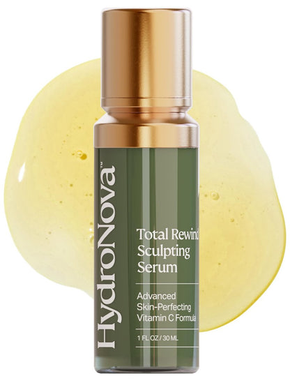 HYDRONOVA Total Rewind Sculpting Serum 1 fl oz – Line-Smoothing Dark Spot Corrector with Vitamin C, Niacinamide, Kojic Acid & Peptides for Radiant Glow Avelisse