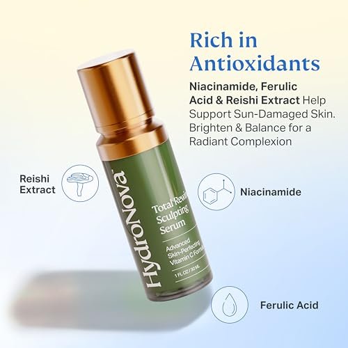 HYDRONOVA Total Rewind Sculpting Serum 1 fl oz – Line-Smoothing Dark Spot Corrector with Vitamin C, Niacinamide, Kojic Acid & Peptides for Radiant Glow Avelisse