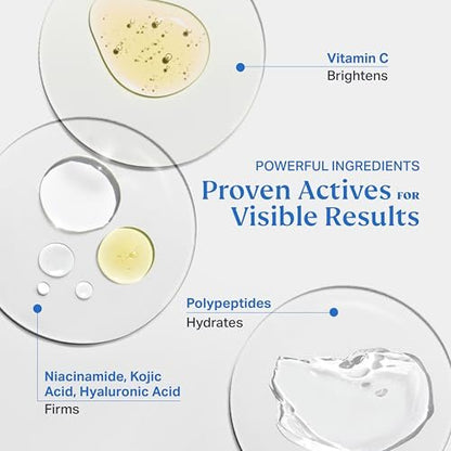 HYDRONOVA Total Rewind Sculpting Serum 1 fl oz – Line-Smoothing Dark Spot Corrector with Vitamin C, Niacinamide, Kojic Acid & Peptides for Radiant Glow Avelisse