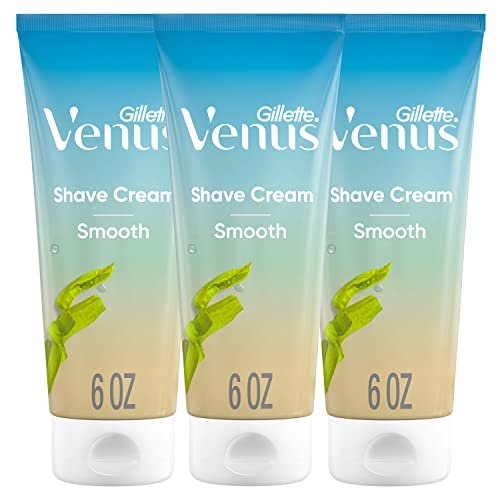 Gillette Venus Smooth & Olay Shaving Cream for Women, 6 oz (3-Pack) Avelisse