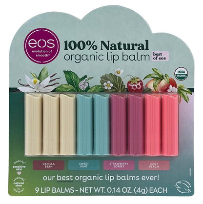 eos Best of eos Lip Balm Variety Pack – 9 Sticks (Pink) Avelisse