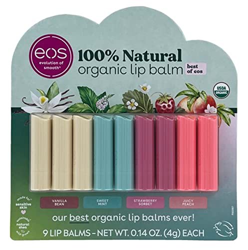 eos Best of eos Lip Balm Variety Pack – 9 Sticks (Pink) Avelisse