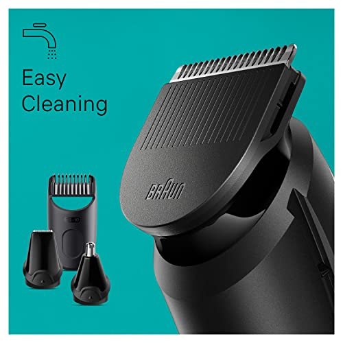 Braun All-In-One Style Kit Series 3 3450, 5-in-1 Trimmer for Men, Ultra-Sharp Blade, 40 Length Settings, Washable, Black Avelisse