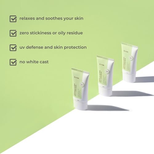 IUNIK Centella Calming Moisture Daily Sunscreen SPF 50+ PA++++ - Matte Finish, No White Cast, for Dry, Oily, Sensitive Skin, Vegan Korean Skincare (Pack of 2) Avelisse