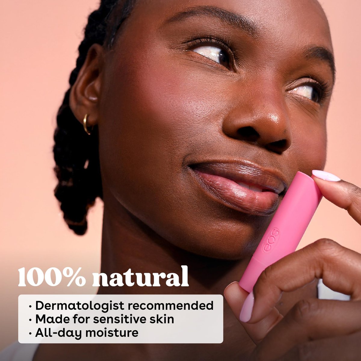 eos 100% Natural Lip Balm, Watermelon Frosé, All-Day Moisture, 0.14 oz, 2-Pack - görsel 5