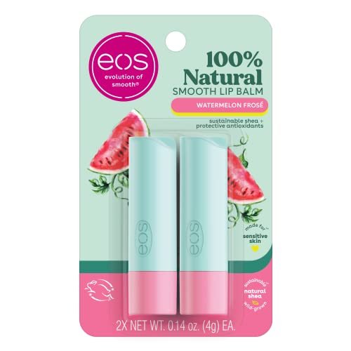 eos 100% Natural Lip Balm, Watermelon Frosé, All-Day Moisture, 0.14 oz, 2-Pack - görsel 2