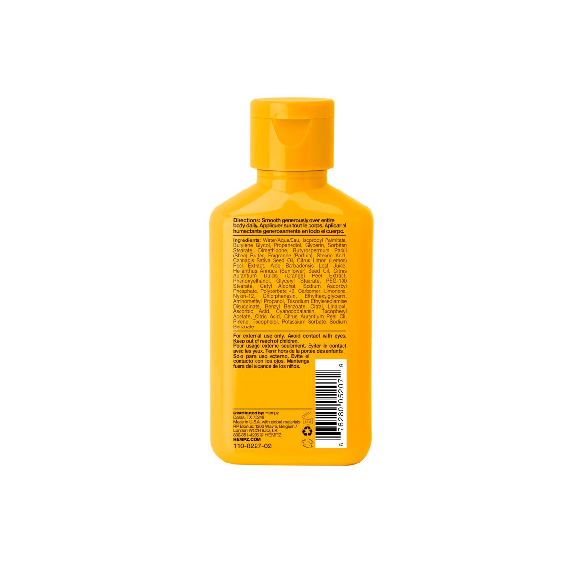 Hempz Body Lotion Citrus Blossom Limited Edition Mini Daily Moisturizing Cream - Travel Size 2.25 oz with Shea Butter, Aloe & Hemp Seed Oil - görsel 3