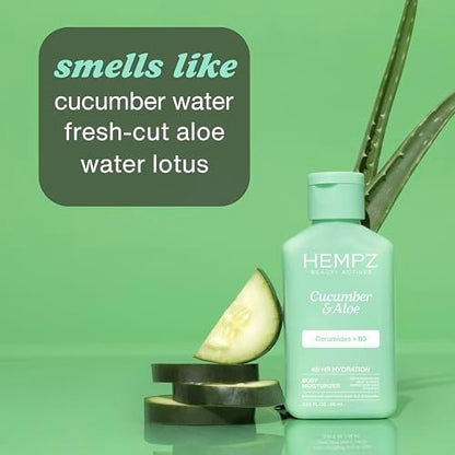Hempz Cucumber & Aloe Limited Edition Mini Daily Moisturizing Cream - Travel Size 2.25 Fl Oz