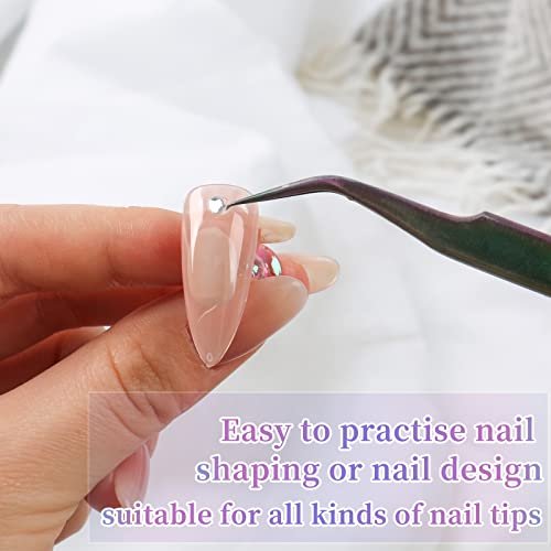 BQAN 2 Set Nail Holder for Painting Nails - Aurora Acrylic Nail Stand for Press on/Fake Nail Tips Training & Display with 96 Pcs Reusable Adhesive Putty - görsel 14