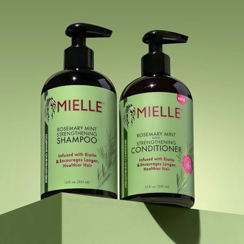 Mielle Rosemary Mint Biotin Infused Shampoo & Conditioner Set for Longer, Stronger Hair - 12 Fl Oz Each Avelisse