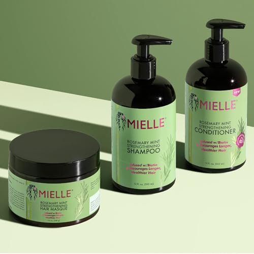 Mielle Rosemary Mint Biotin Infused Shampoo & Conditioner Set for Longer, Stronger Hair - 12 Fl Oz Each Avelisse