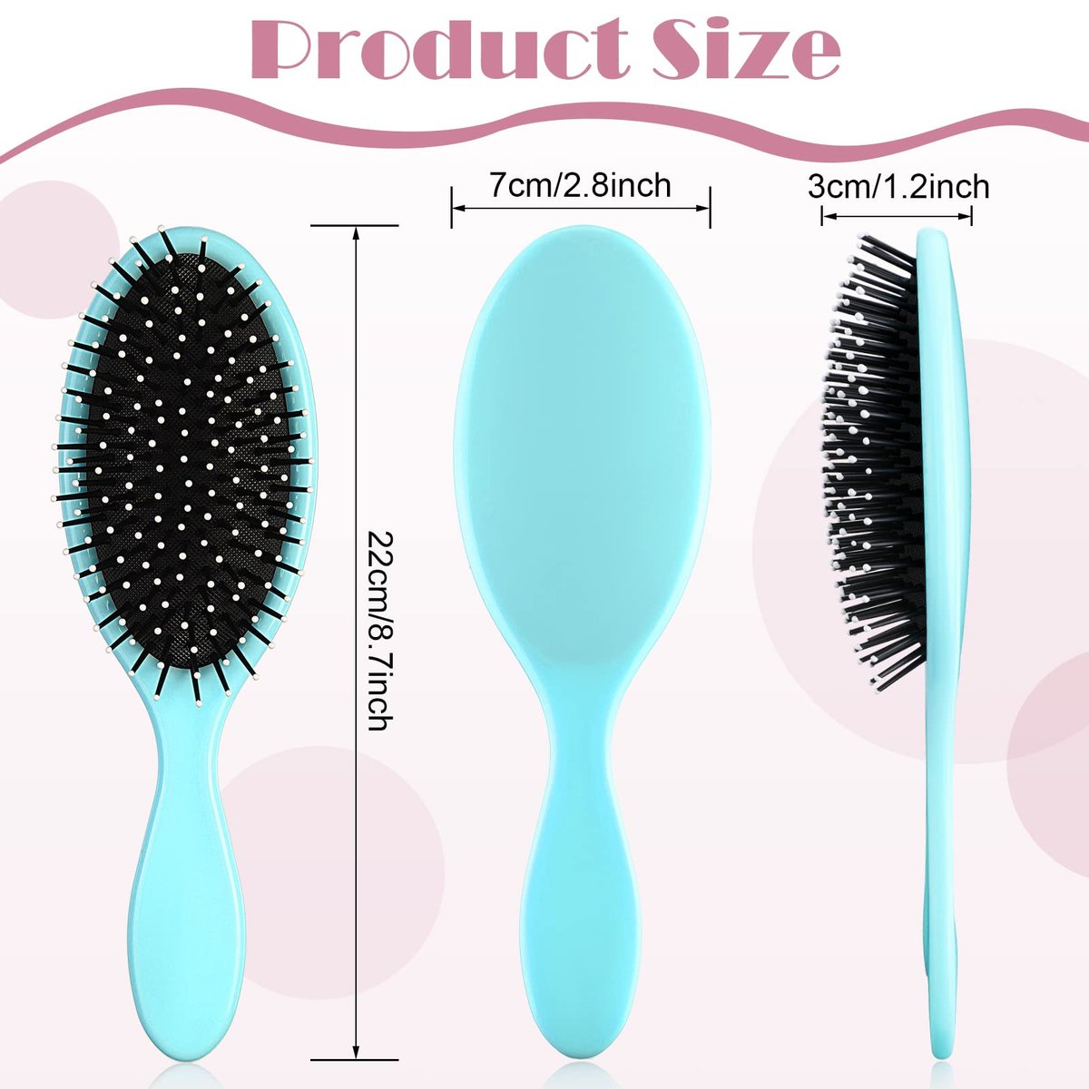 Eaasty 18-Pack Hair Brush Bulk Travel Wet Detangling Brush - Soft Bristles for Easy Detangling, Multicolored Wedding Bridesmaid Gift Avelisse