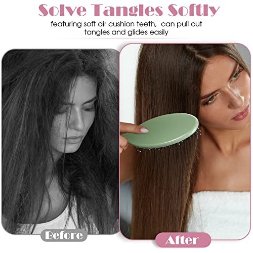 Eaasty 18-Pack Hair Brush Bulk Travel Wet Detangling Brush - Soft Bristles for Easy Detangling, Multicolored Wedding Bridesmaid Gift Avelisse