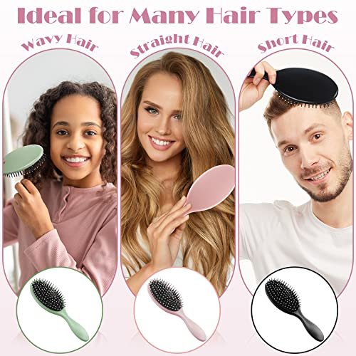 Eaasty 18-Pack Hair Brush Bulk Travel Wet Detangling Brush - Soft Bristles for Easy Detangling, Multicolored Wedding Bridesmaid Gift Avelisse