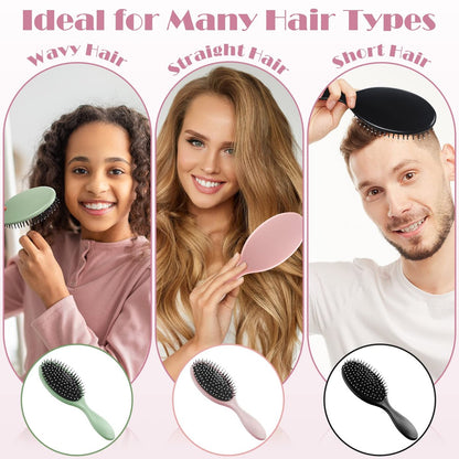 Eaasty 18-Pack Hair Brush Bulk Travel Wet Detangling Brush - Soft Bristles for Easy Detangling, Multicolored Wedding Bridesmaid Gift Avelisse