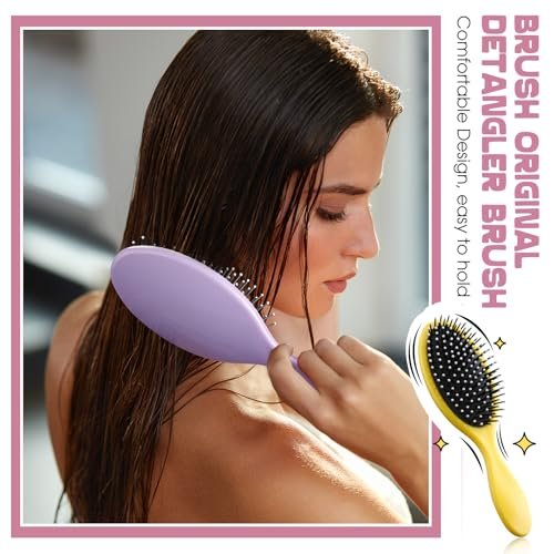 Eaasty 18-Pack Hair Brush Bulk Travel Wet Detangling Brush - Soft Bristles for Easy Detangling, Multicolored Wedding Bridesmaid Gift Avelisse