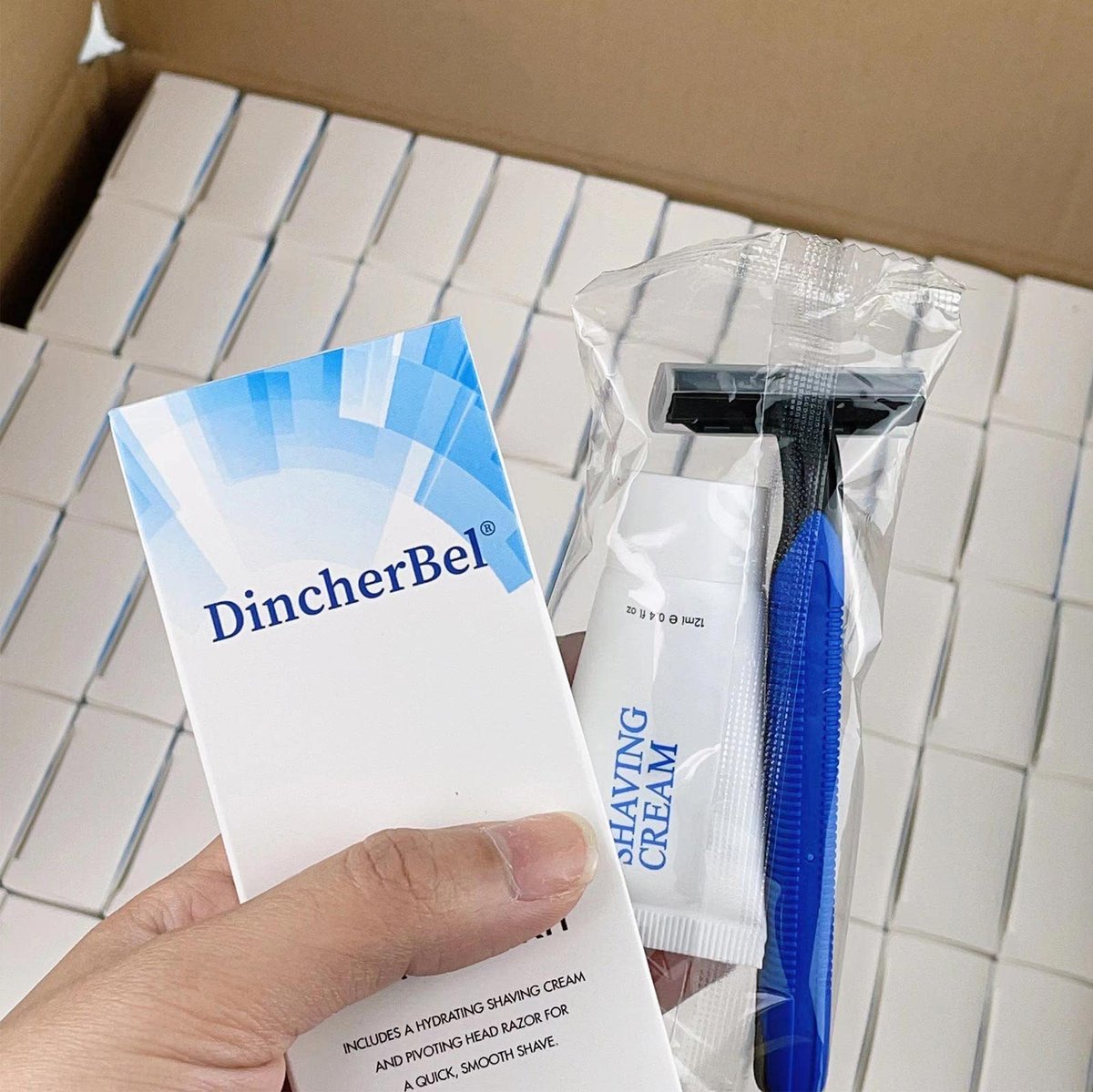 Bulk Disposable Razors with Shaving Cream – 102 Pack Twin Blade Razors Individually Wrapped for Hotel, Airbnb, Shelter, Camping & Travel Avelisse