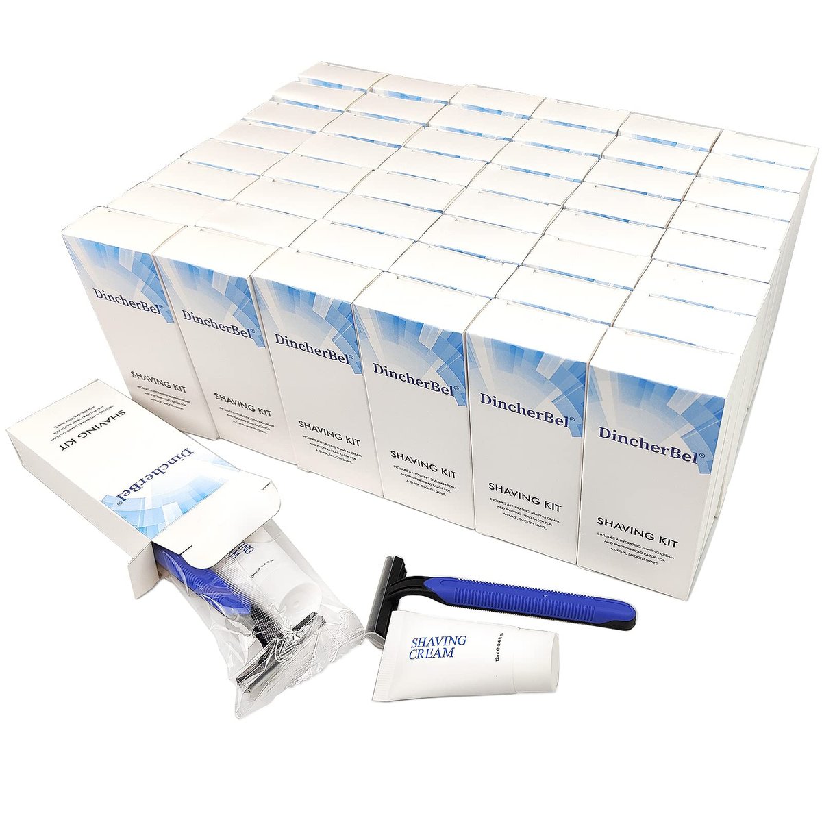 Bulk Disposable Razors with Shaving Cream – 102 Pack Twin Blade Razors Individually Wrapped for Hotel, Airbnb, Shelter, Camping & Travel Avelisse