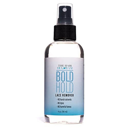 The Hair Diagram Bold Hold Lace Remover - Bond Release Spray - 4oz Residue Removal Solution for Wigs, Extensions & Hair Systems - Tape & Lace Glue Remover Avelisse