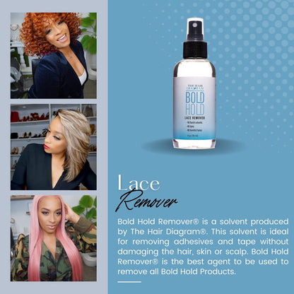 The Hair Diagram Bold Hold Lace Remover - Bond Release Spray - 4oz Residue Removal Solution for Wigs, Extensions & Hair Systems - Tape & Lace Glue Remover Avelisse