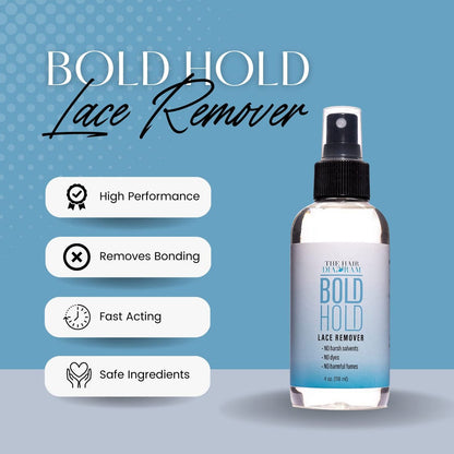 The Hair Diagram Bold Hold Lace Remover - Bond Release Spray - 4oz Residue Removal Solution for Wigs, Extensions & Hair Systems - Tape & Lace Glue Remover Avelisse