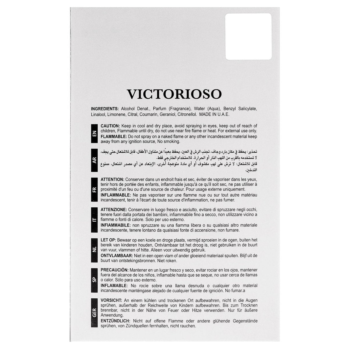 Victorioso - Myth by Maison Alhambra for Men - 3.4 oz EDP Spray Avelisse