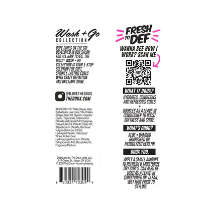 The Doux FRESH TO DEF Curl Refresher Spray – Leave-In Conditioner & Curl Activator for Frizz Control, 8 oz Avelisse