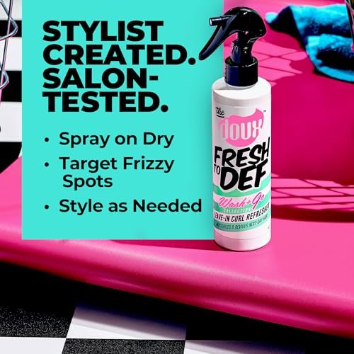 The Doux FRESH TO DEF Curl Refresher Spray – Leave-In Conditioner & Curl Activator for Frizz Control, 8 oz Avelisse