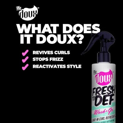 The Doux FRESH TO DEF Curl Refresher Spray – Leave-In Conditioner & Curl Activator for Frizz Control, 8 oz Avelisse