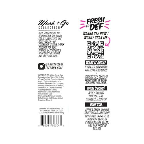 The Doux FRESH TO DEF Curl Refresher Spray – Leave-In Conditioner & Curl Activator for Frizz Control, 8 oz Avelisse