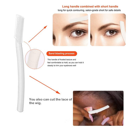 Miaubaa Wig Kit for Lace Front Wigs for Beginners - 7 Piece Lace Melting Set with Elastic Band, Edge Scarf, Wig Caps, Eyebrow Razors, Tweezers, Edge Brush, Grip Headband, Mini Scissors
