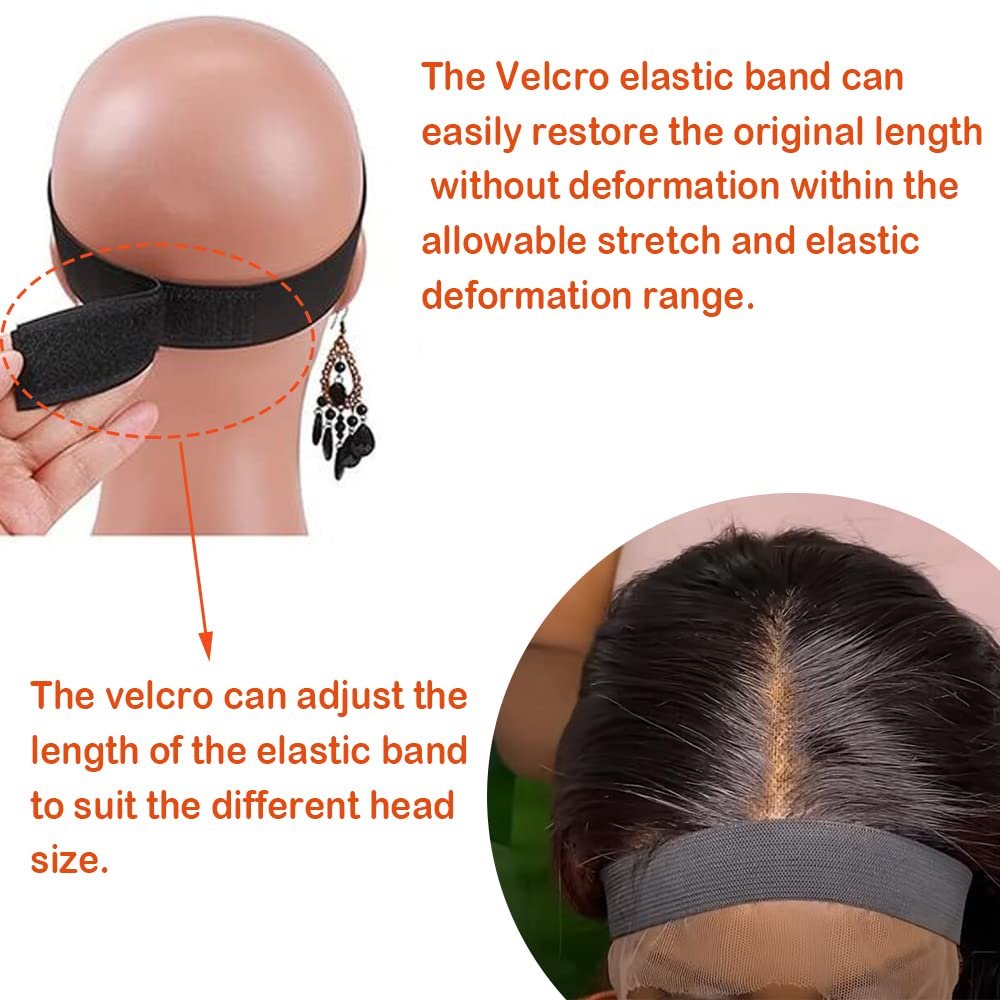 Miaubaa Wig Kit for Lace Front Wigs for Beginners - 7 Piece Lace Melting Set with Elastic Band, Edge Scarf, Wig Caps, Eyebrow Razors, Tweezers, Edge Brush, Grip Headband, Mini Scissors - görsel 3
