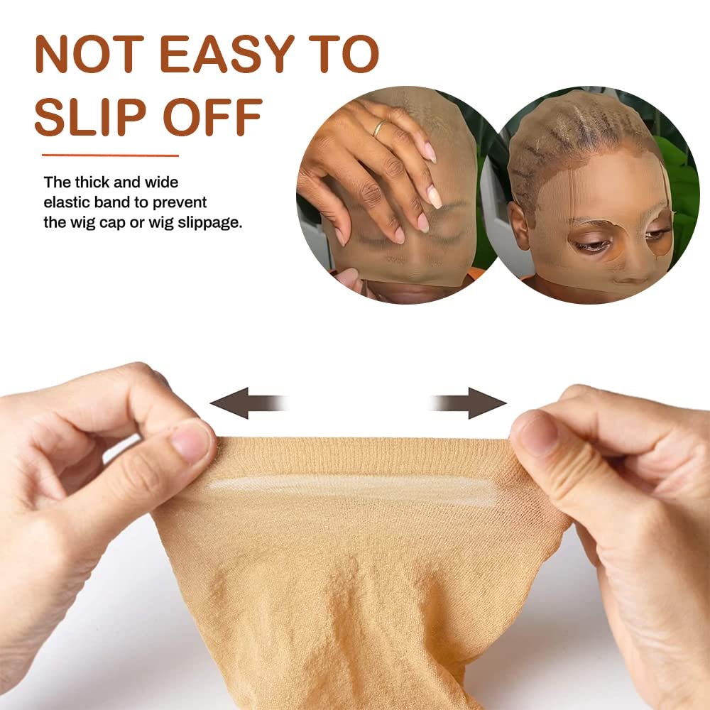 Miaubaa Wig Kit for Lace Front Wigs for Beginners - 7 Piece Lace Melting Set with Elastic Band, Edge Scarf, Wig Caps, Eyebrow Razors, Tweezers, Edge Brush, Grip Headband, Mini Scissors - görsel 9