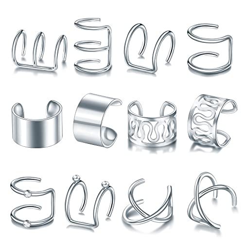 24 Pcs Gold Silver Hair Braids Dreadlock Non-Piercing Ear Clip Beard Beads Cuffs Clip Hair Styling Jewelry Tools for Men Women - görsel 13
