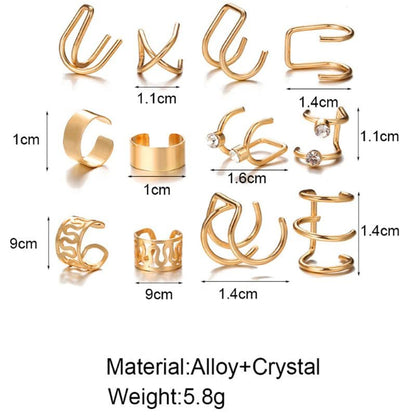 24 Pcs Gold Silver Hair Braids Dreadlock Non-Piercing Ear Clip Beard Beads Cuffs Clip Hair Styling Jewelry Tools for Men Women