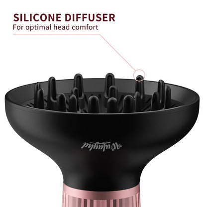 WUFAYHD Diffuser Hair Dryer for Curly Hair – Ceramic Technology, Lightweight, Pink Avelisse