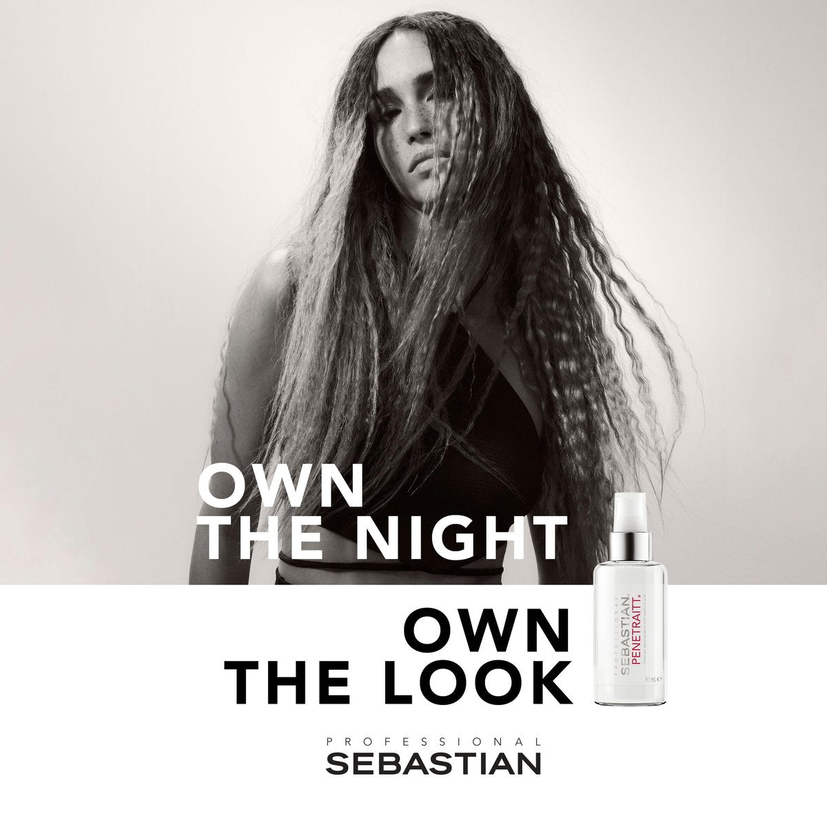Sebastian Professional Penetraitt Overnight Repair Serum | Leave-In Treatment with Hyaluronic Acid & Niacinamide for Dry, Damaged Hair | 3.2 fl oz Avelisse