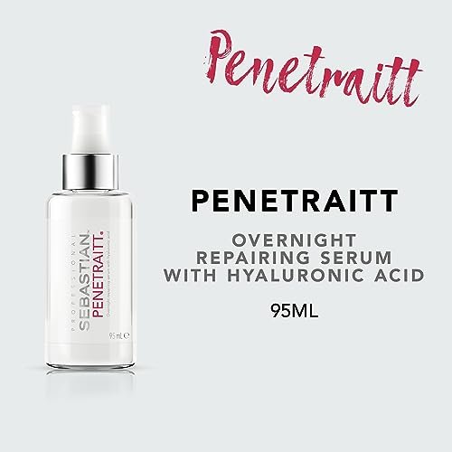 Sebastian Professional Penetraitt Overnight Repair Serum | Leave-In Treatment with Hyaluronic Acid & Niacinamide for Dry, Damaged Hair | 3.2 fl oz Avelisse