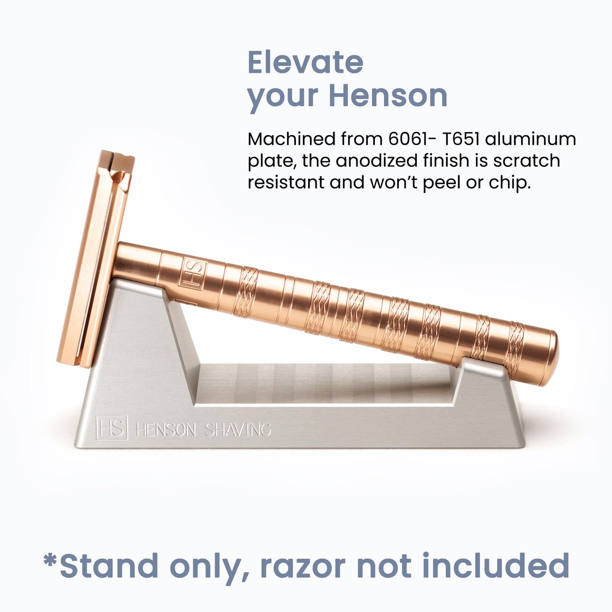 Henson Razor Stand - Lightweight Aluminum Safety Razor Holder for AL13, AL13-M, Ti22 Avelisse