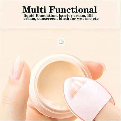 40 PCS Mini Makeup Puff - Triangle Finger Sponges for Foundation, Powder & Body - Soft Synthetic Cosmetic Sponges for Flawless Application