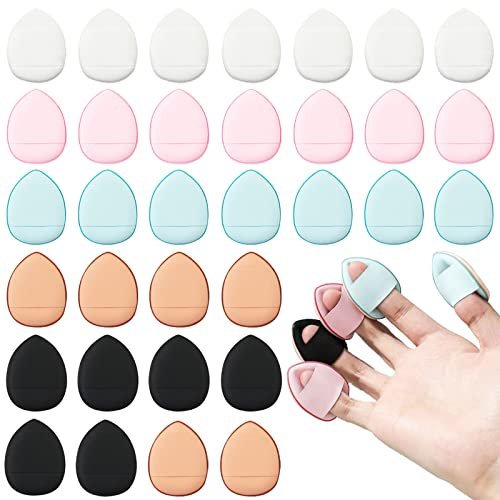40 PCS Mini Makeup Puff - Triangle Finger Sponges for Foundation, Powder & Body - Soft Synthetic Cosmetic Sponges for Flawless Application - görsel 2