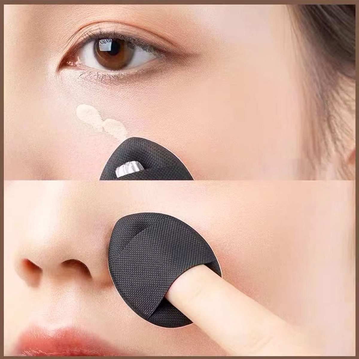 40 PCS Mini Makeup Puff - Triangle Finger Sponges for Foundation, Powder & Body - Soft Synthetic Cosmetic Sponges for Flawless Application - görsel 7