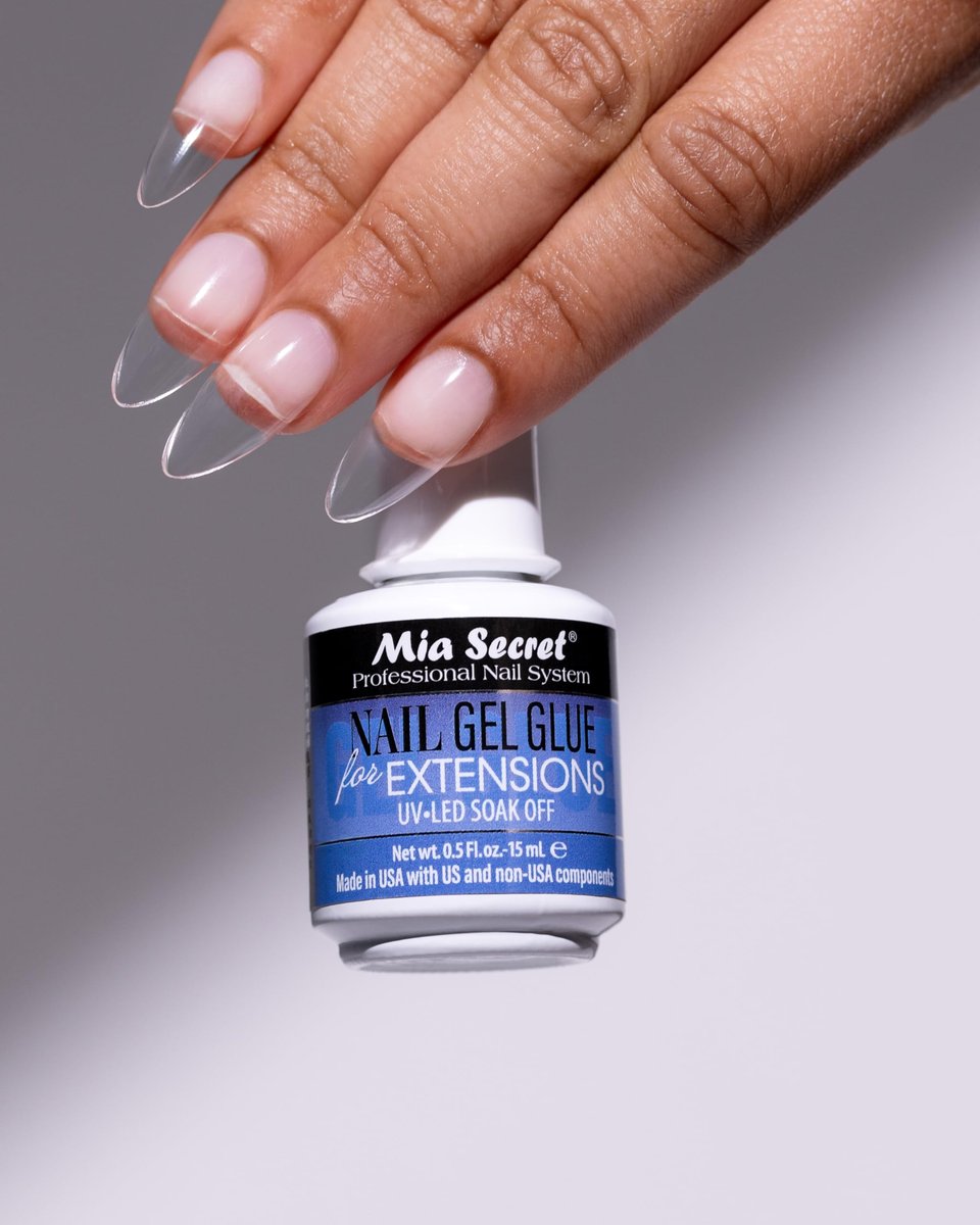 Mia Secret 0.5 oz Nail Gel Glue for Extensions – UV LED Soak Off Clear Avelisse