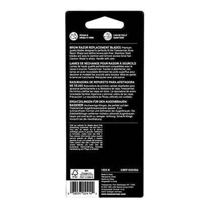 Tweezerman Eyebrow Razor Replacement Blades – Pack of 4, Stainless Steel Avelisse
