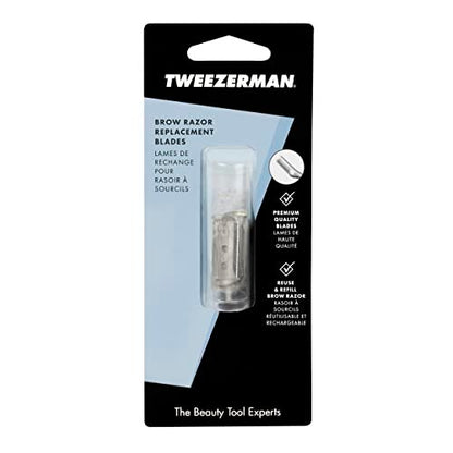 Tweezerman Eyebrow Razor Replacement Blades – Pack of 4, Stainless Steel Avelisse