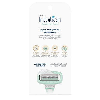 Schick Intuition Disposable Razors for Sensitive Skin with Aloe – 3 Count, Women's Razor for a Smooth, Gentle Shave