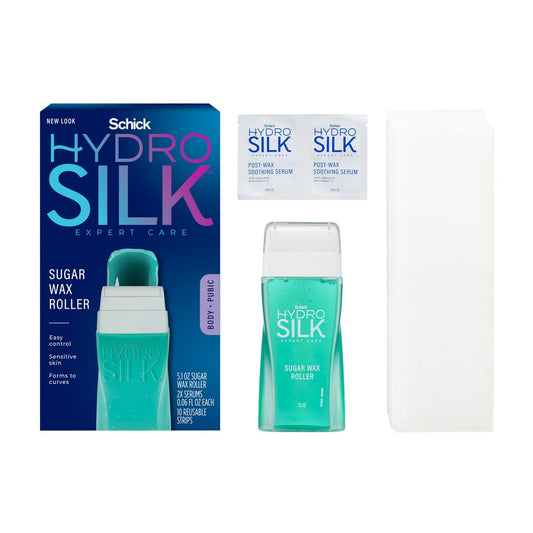 Schick Hydro Silk Sugar Wax Roller for Body – Sugar Wax Formula: Made with natural sugar, water, and lemon juice, – Image 1