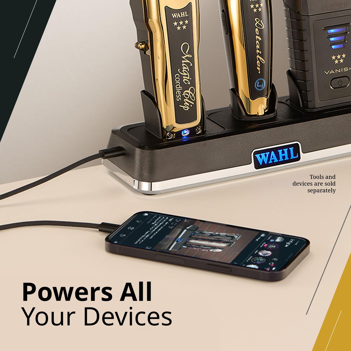 Wahl Professional Power Station – High-Performance Multi-Tool Charging Station for Barbers and Stylists Avelisse