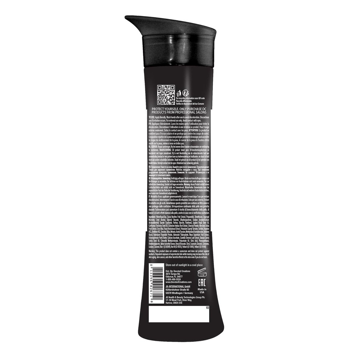 Devoted Creations All Black Everything Extreme Darkening Black Bronzer Tanning Lotion - 8.45 Fl Oz Avelisse