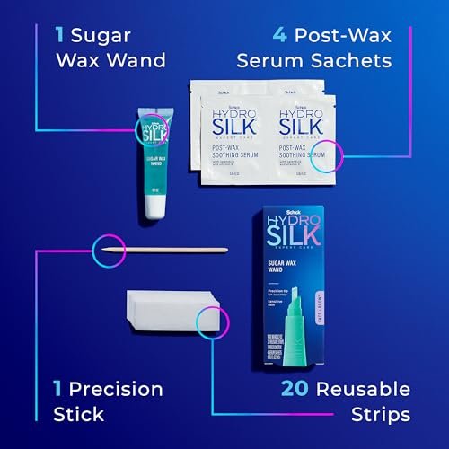 Schick Hydro Silk Sugar Wax Wand for Eyebrows, Face & Lip – Gentle Facial Hair Removal Pen, 0.77 oz - görsel 6